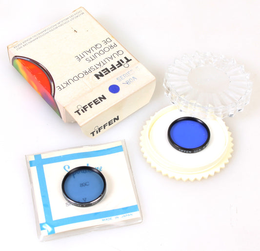 Spiratone Series 5 (V) Filters, Set of 2 - 80A Blue & 80C Blue