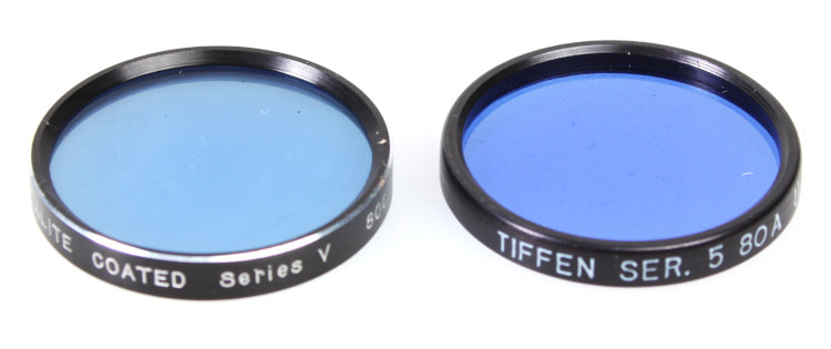 Spiratone Series 5 (V) Filters, Set of 2 - 80A Blue & 80C Blue