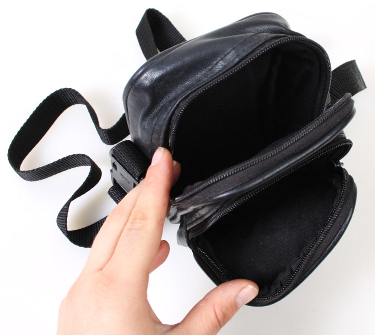 Quantaray Black Leather Camera Case w/Strap
