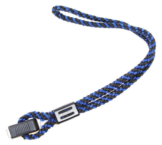 1980s Blue and Black Camera Wrist Strap with Retractable Clip