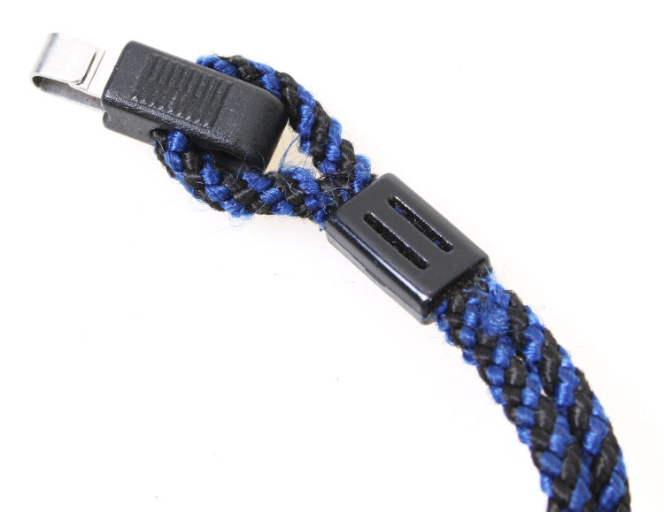 1980s Blue and Black Camera Wrist Strap with Retractable Clip
