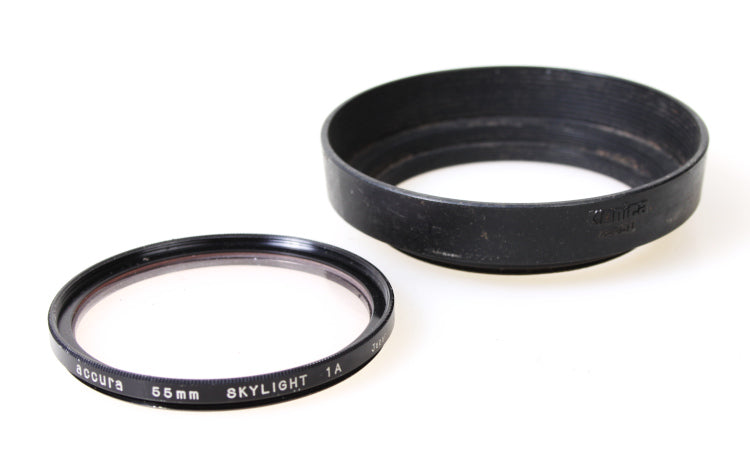 55mm Plastic Sun/Lens Hood and UV Filter Set