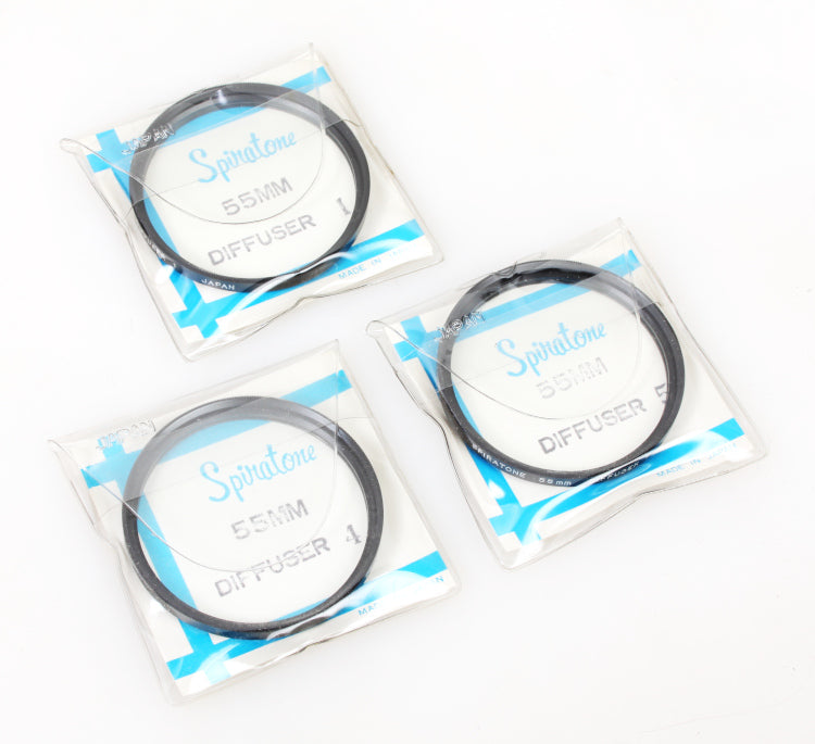 Spiratone 55mm Diffusion Camera Lens Filters, Set of 3 - +1, +4 and +5