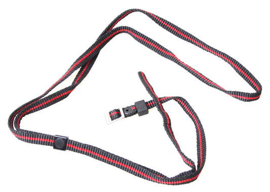 1/4-Inch Thin Black Point and Shoot Camera Strap with Red Center Striped