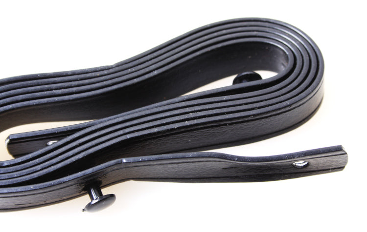 Vintage 1980s Thin Black Textured Vinyl Camera Strap with Plastic Fixtures