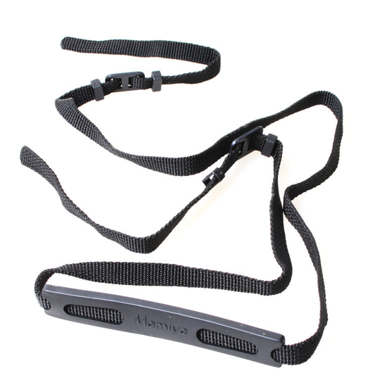 Vintage 1960s Thin Black Woven Fabric Mamiya Camera Strap with Rubber Neck Pad