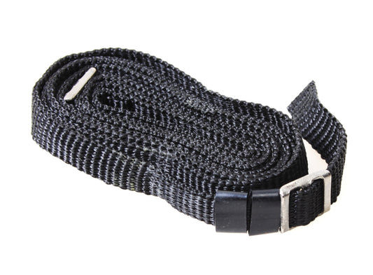 Vintage 1970s Classic Thin Black Camera Strap with Silver and Black Fixtures