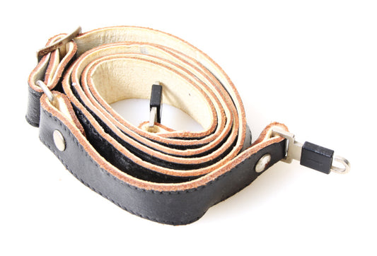 Classic Wide Black 1980s Vintage Camera Strap with Locking Clips