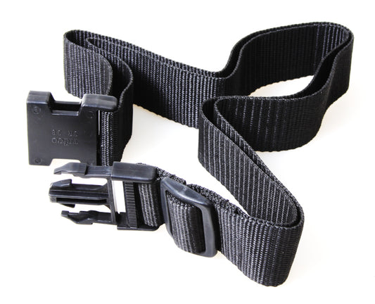 Black Woven Camera Bag Waist Strap with Plastic Buckles, 1.5 Inches Wide