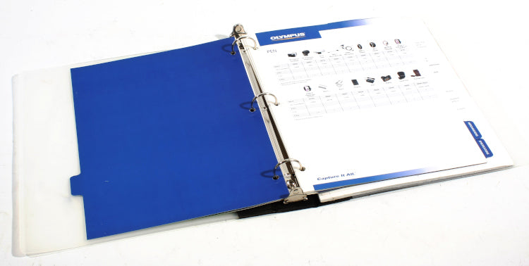 Olympus Binder with Brochures - SZ 30mm / E-PC2 / XZ-1 / 2011 Product Catalog
