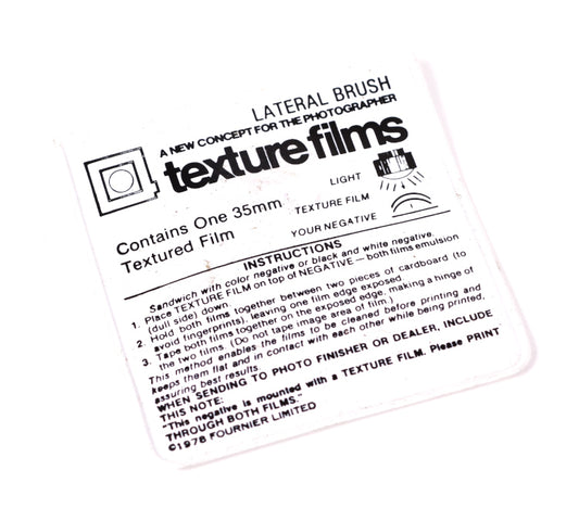 Darkroom 35mm Texture Screen for Darkroom Printing, Lateral Brush Pattern