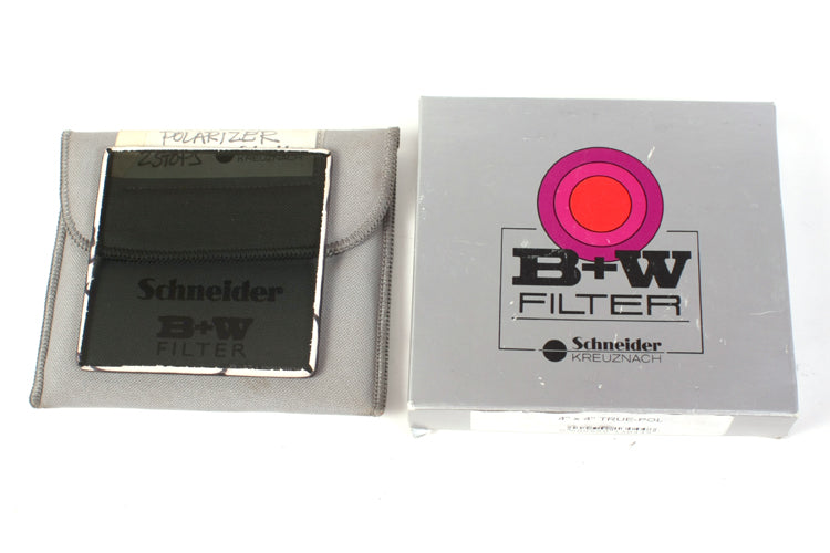 SCHNEIDER OPTICS 4X4 LINEAR TRUE POLARIZING FILTER W B&S CINE CALCULATOR