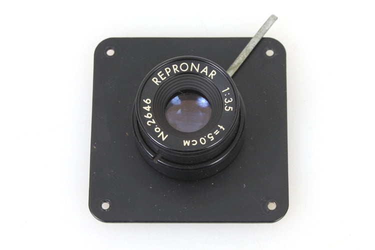 Repronar 50mm 3.5 Enlarging Lens On Board W Retaining Ring