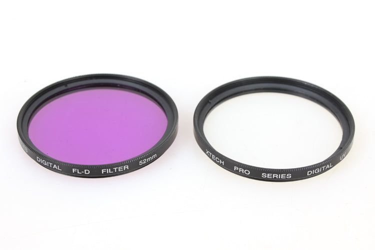 52MM UV & FLUORESCENT FILTERS IN CASE