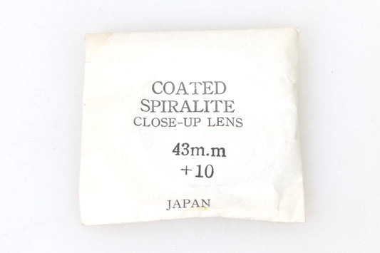 COATED SPIRALITE 43MM CLOSEUP LENS GLASS NEW +10
