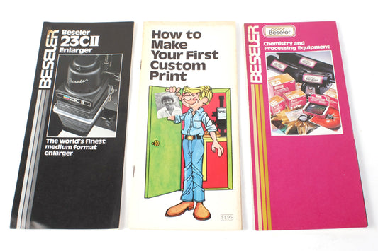 BESELER 23CII ENLARGER BROCHURE + 2 MORE SET 3