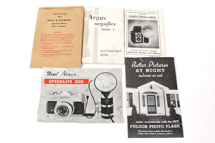 VINTAGE CAMERA MANUAL & INFO LOT OF 11