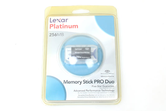 LEXAR MSDP256-40-331 256MB PLATINUM MEMORY STICK PRO DUO (RETAIL PACKAGE)