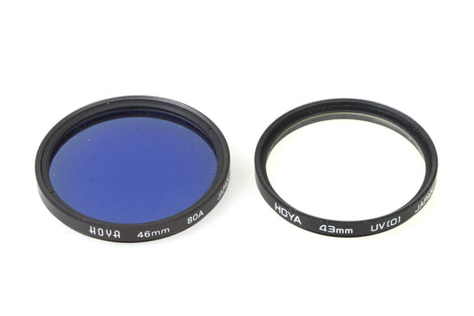 43mm UV & 46mm 80a Blue Filter