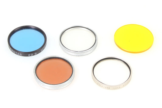 Series V (5) Filters 5 Uv/haze Close Up +5 80b Blue 85 Orange Yellow