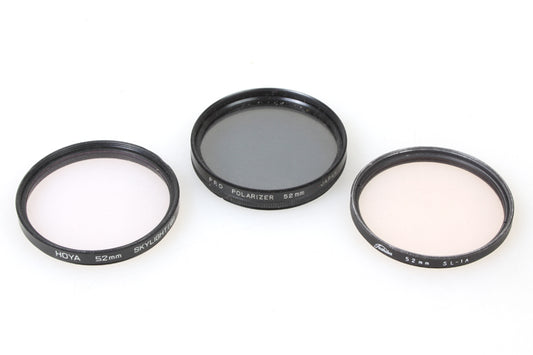 52mm Filters (3) UV Sky Polarizer