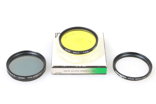 49mm Filters (3) UV/Haze Polarizer Yellow
