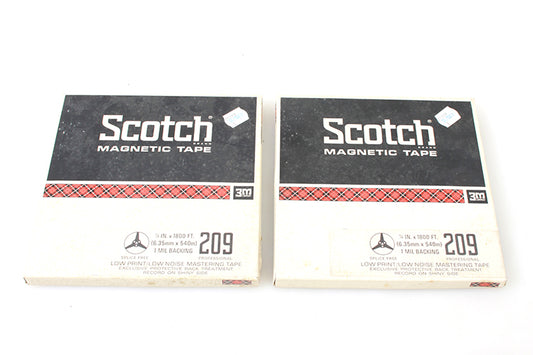 Lot of 2 3M Magnetic Tape 209 1/4 X 1800 Feet