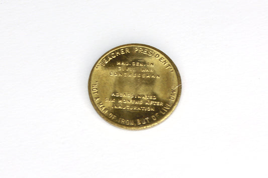 20th President James a. Garfield Teacher Iron Live Oak Facts Us Coin Token Brass
