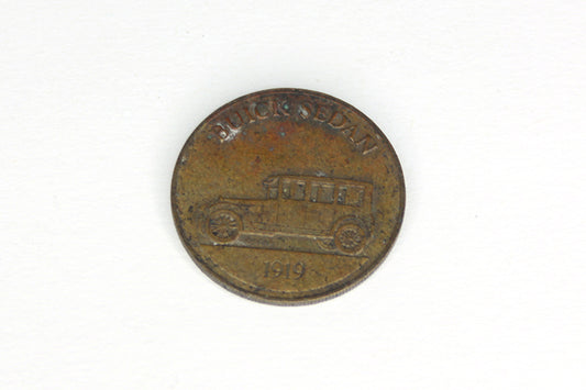 1919 Buick Sedan 1968 Sunoco Brass Coin Token Antique Classic Car