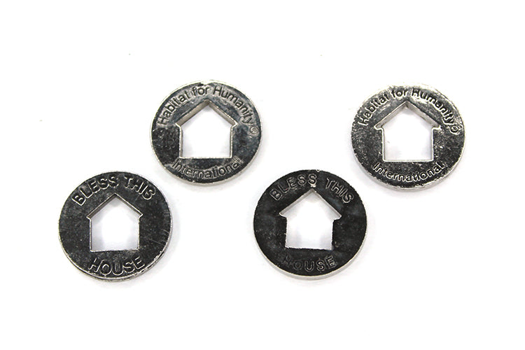 Bless This House, Habitat for Humanity - Cut Out Coin - Pocket Token Set of 4