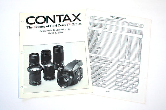 Price List Contax Dealer 2000 + 2001 Set 2