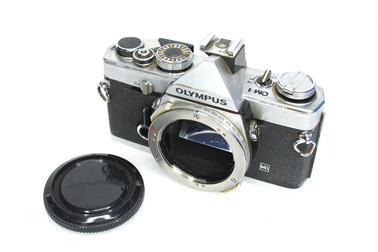 35mm Slr Camera Olympus #om-1 Body Only Works New Battery - Free Shipping