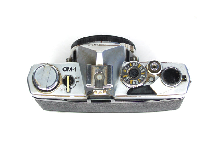 35mm Slr Camera Olympus #om-1 Body Only Works New Battery - Free Shipping