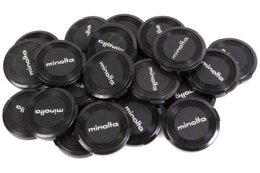 57mm Rigid Plastic Tab Lock Front Lens Cap Minolta Made in Japan