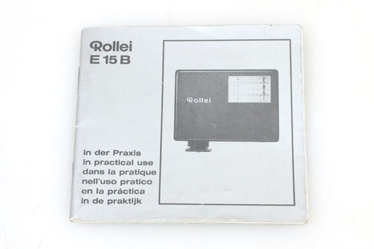 Instruction Manual Rollei E15b Flash Unit Original