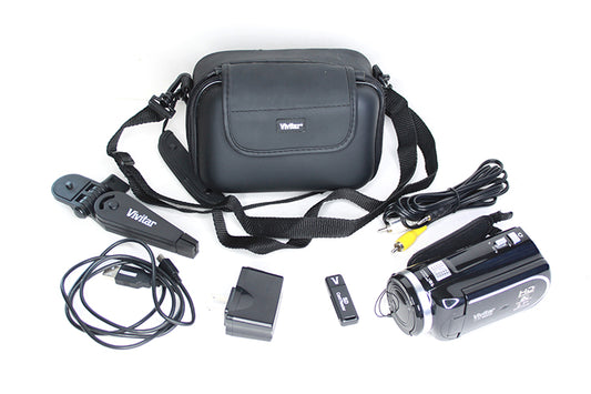 Dvr 960hd Vivitar W/ Case & Accessories Tested