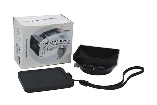 37mm 16:9 Rectangular Wide Angle Camcorder Camera Lens Hood