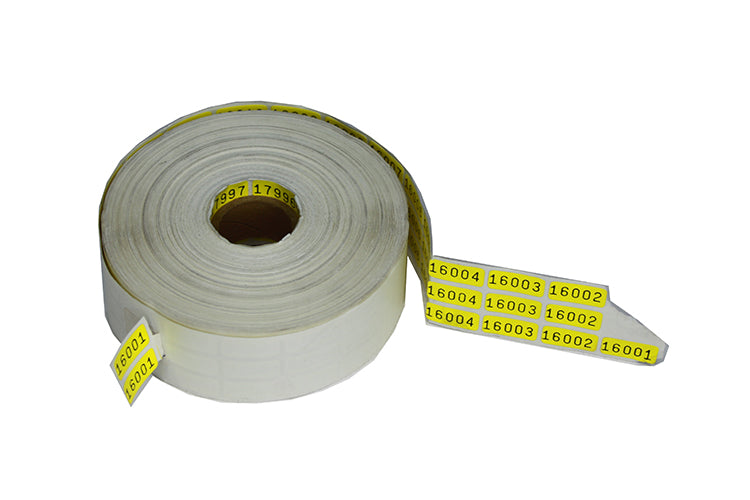 Triple Number Set Stickers 3 Same Number 2000 Per Roll