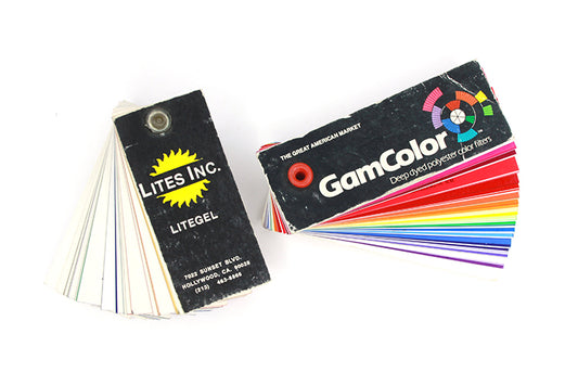 Vintage Lighting Gel Swatch Books, set of 2