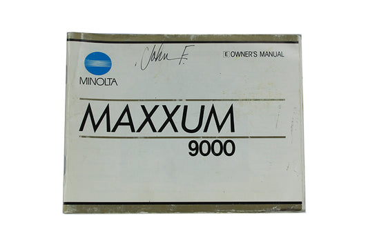 Minolta Maxxum 9000 Owners Manual. English Language