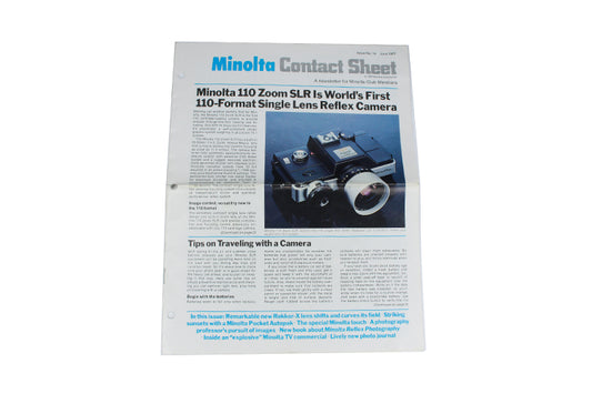 Minolta Contact Sheet Newsletter Issue No. 14 June 1977.