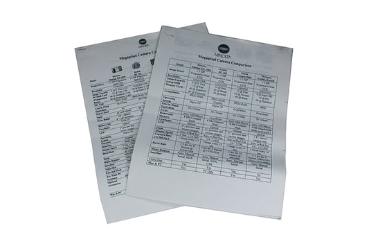 Set Of 2 Minolta Megapixel Camera Comparison Lists
