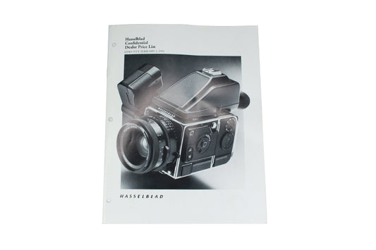 Hasselblad Confidential Dealer Price List Effective February 1, 1996