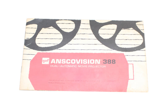 GAF Anscovision 388 Projector Manual