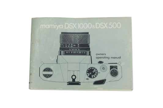 Mamiya DSX 1000 & DSX 500 Owners Operating Manual