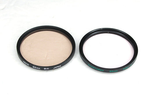 Set Of 2, 62mm Filters: Hoya 81a And Quantaray Qmc-1a