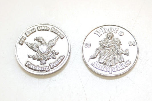 Metal Hobo Coin, Photo Antiquities Pittsburgh 1994 Collectible