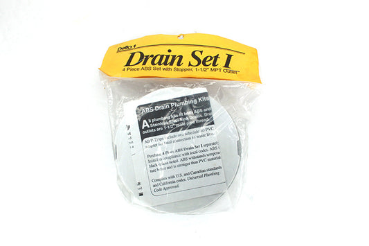 Drain Set Delta 1 Abs W Stopper 1 1/2 Mpt Outlet