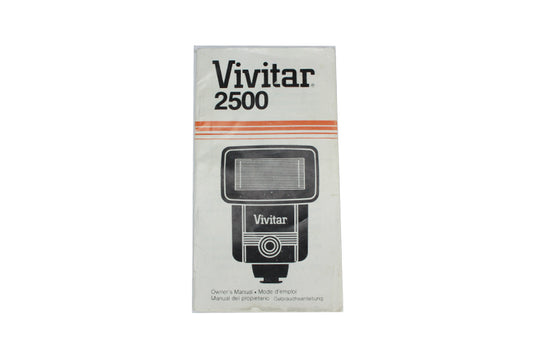 Vivitar 2500 Flash Owners Manual