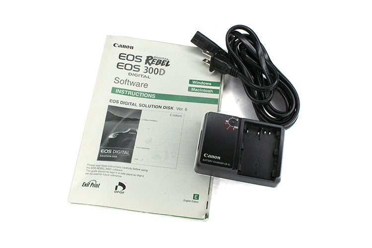 Genuine Eos Digital Rebel 300d Software Manual & Charger